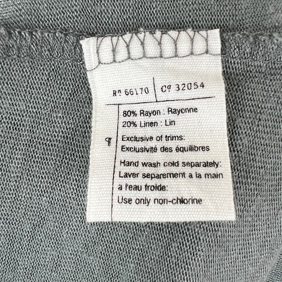 Anthropologie Pilcro and the Letterpress Gray Ruched Double Button Top Size M - Picture 7 of 7